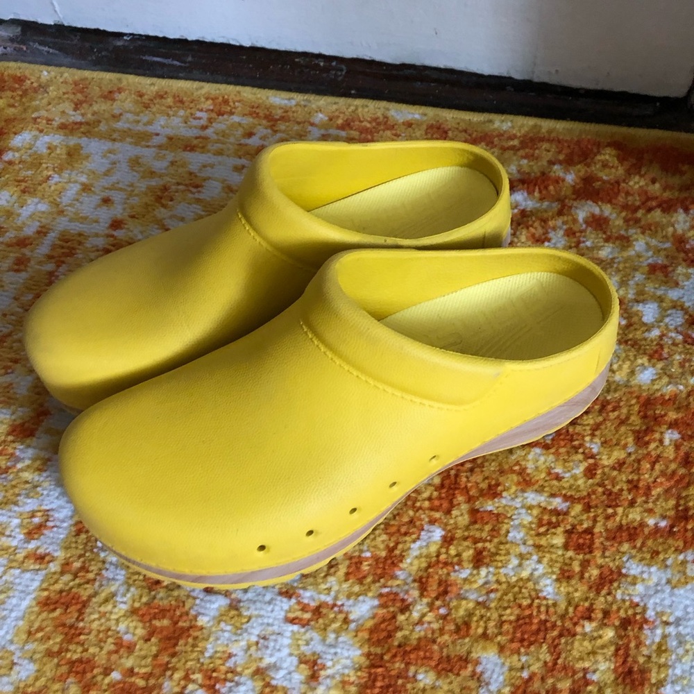 Yellow dansko Clogs